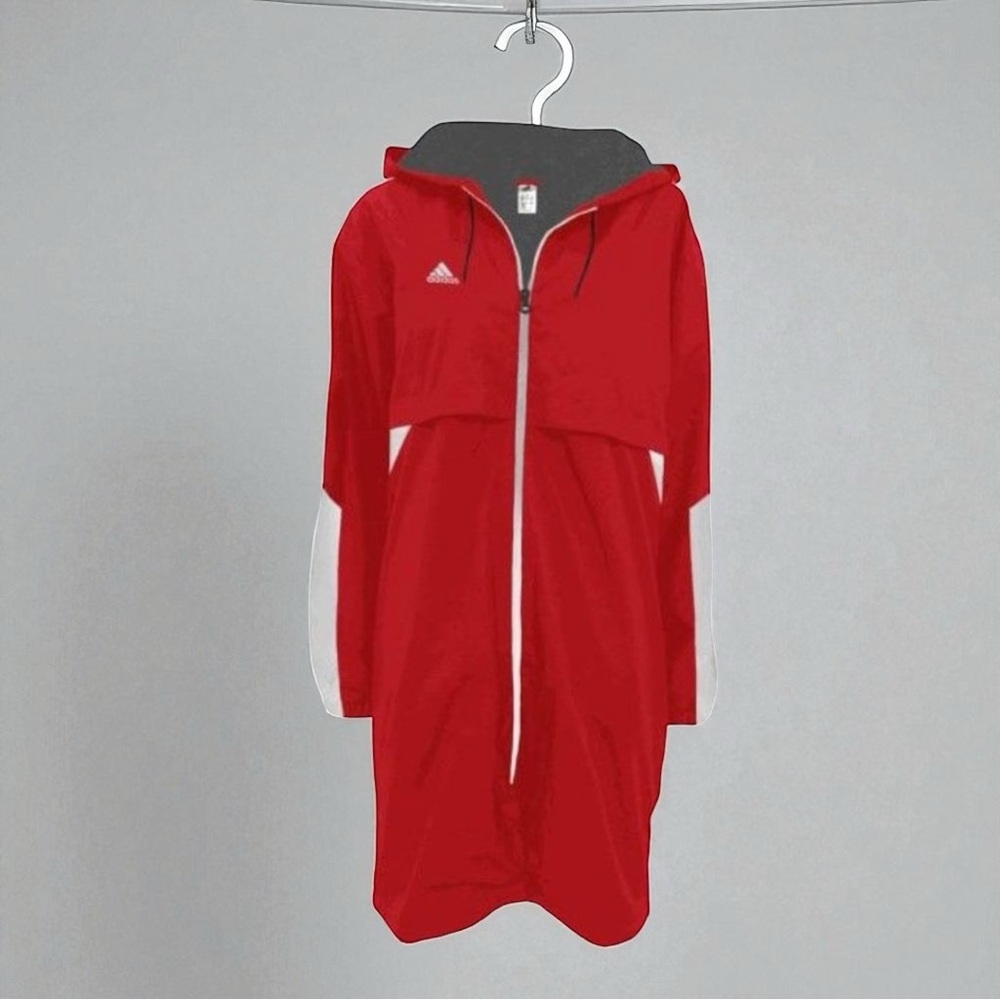 Adidas Women's Red and White Swim Coat